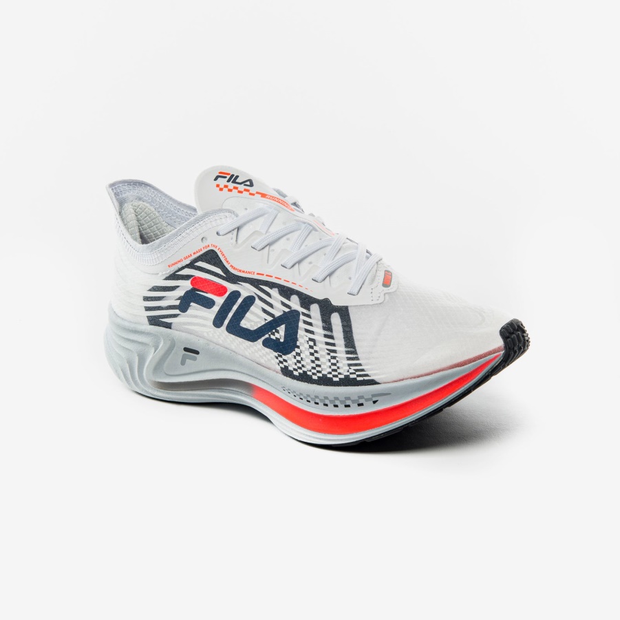 Fila Women's Racer Carbon White/Navy/Fiery Coral