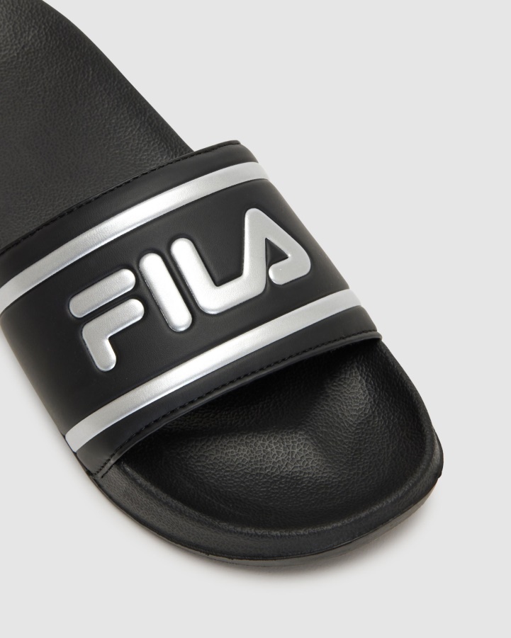 Women's Amalfi Slide Black/Silver Fila