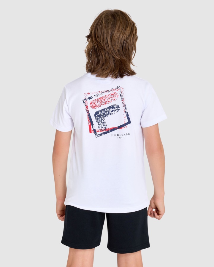 White Kid's Ripley Tee Fila
