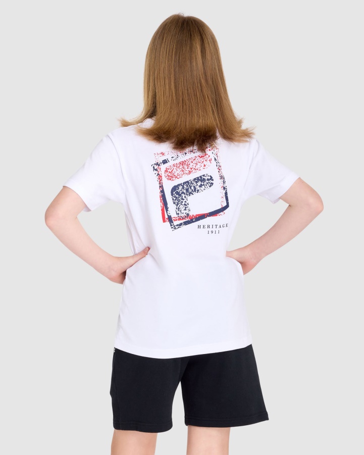 White Kid's Ripley Tee Fila