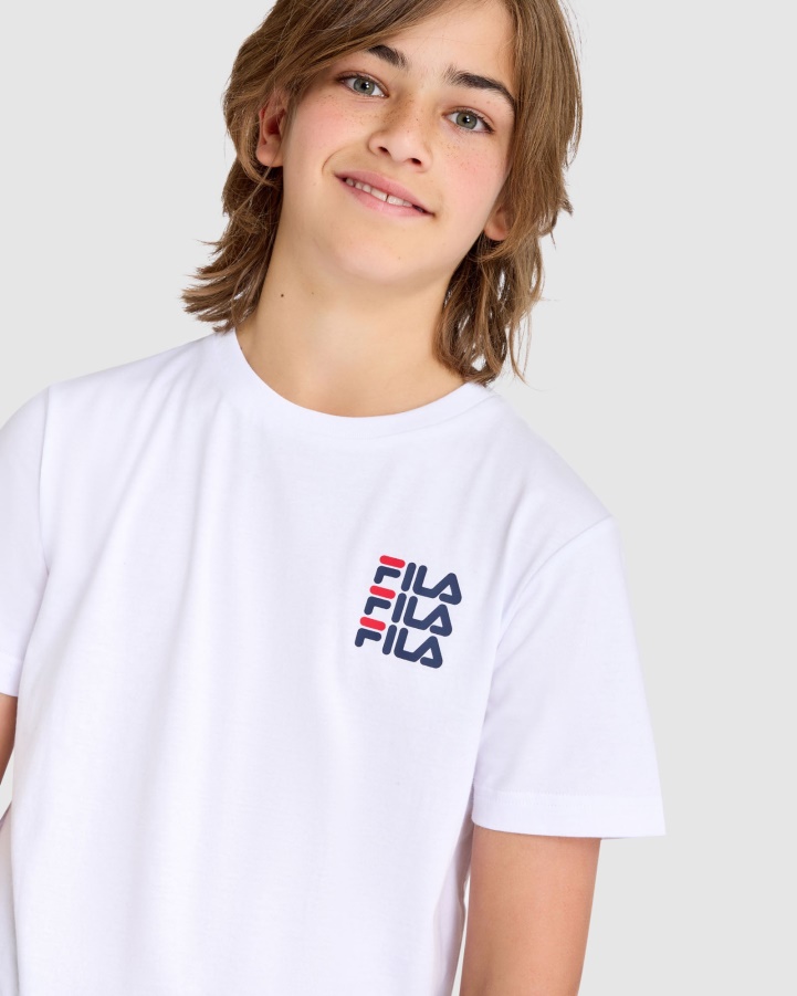 White Kid's Ripley Tee Fila