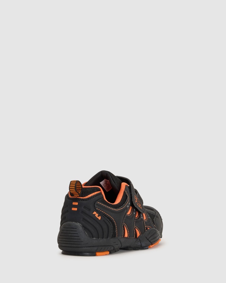 Charcoal/Orange Fila Kid's Mattia Strap