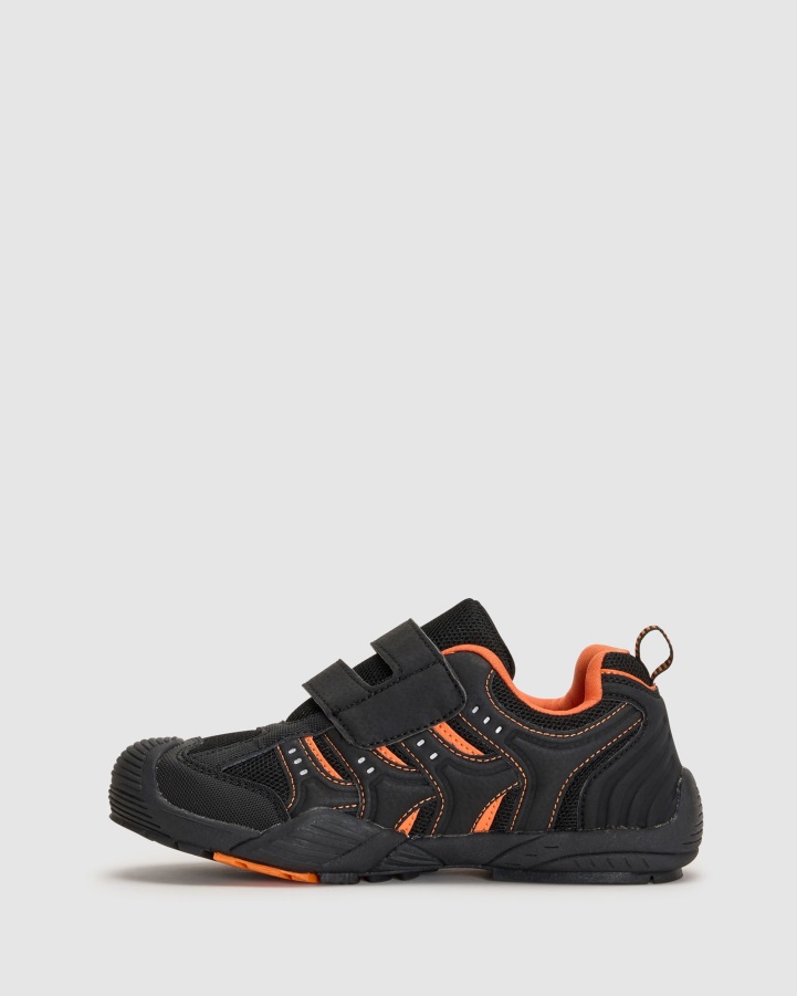 Charcoal/Orange Fila Kid's Mattia Strap