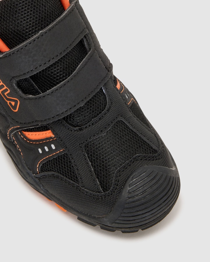 Charcoal/Orange Fila Kid's Mattia Strap