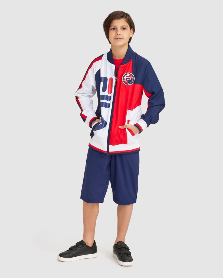 New Navy Fila Boy's Ryan Jacket