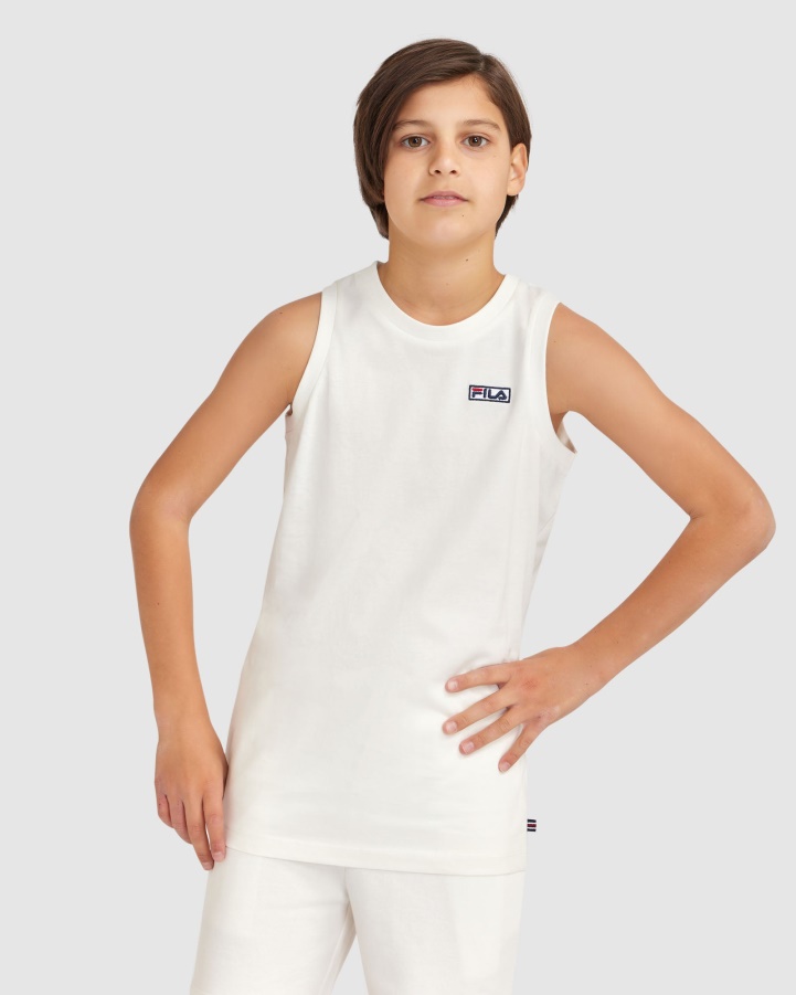 Kid's Parker Tank White Fila