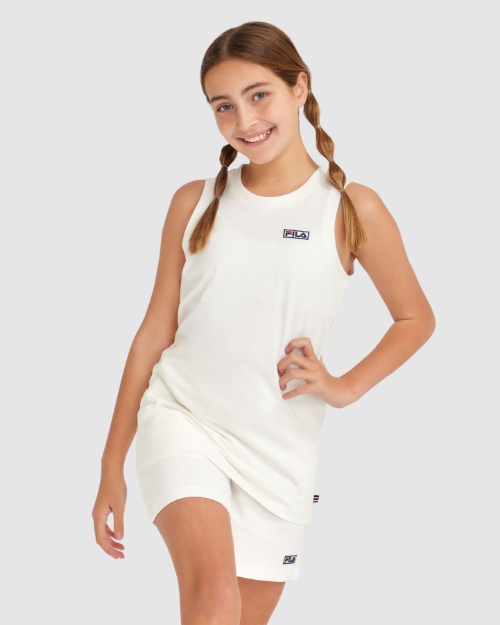 Kid's Parker Tank White Fila