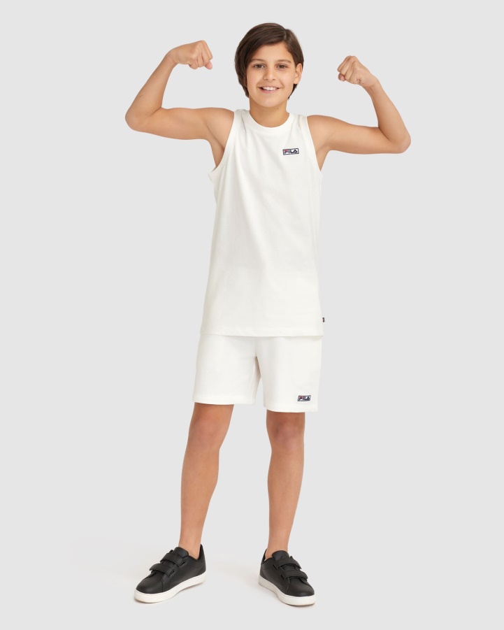 Kid's Parker Tank White Fila