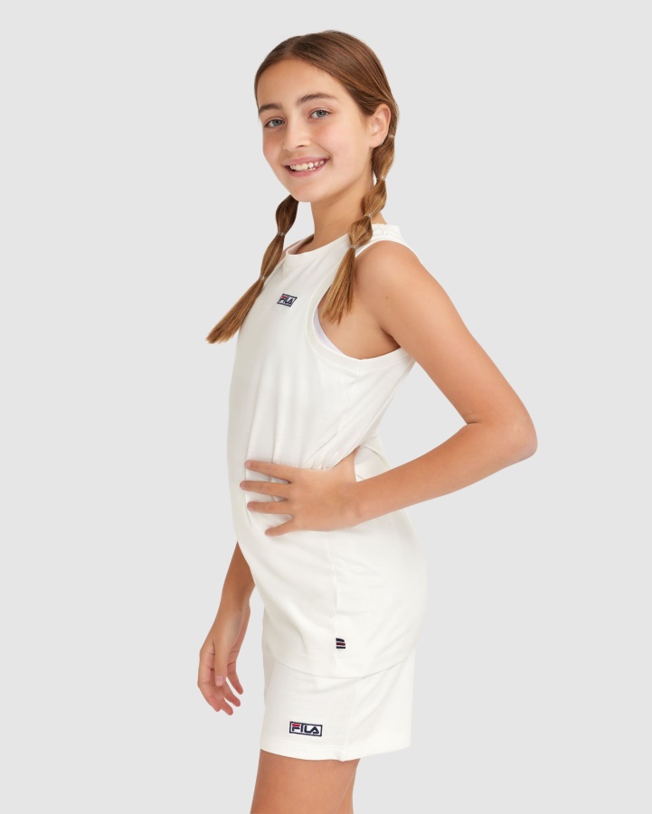 Kid's Parker Tank White Fila
