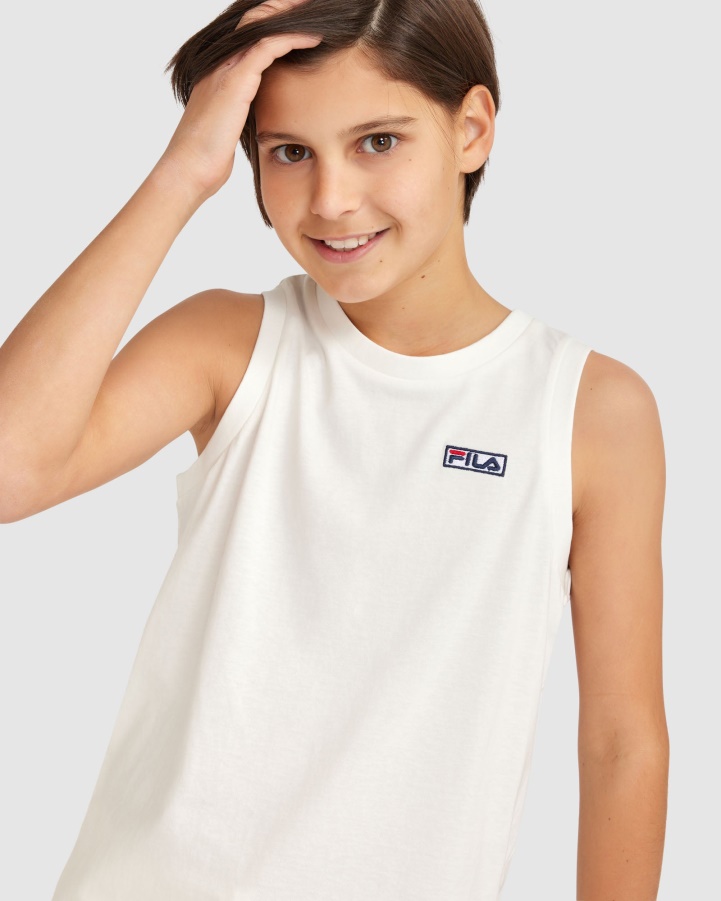 Kid's Parker Tank White Fila