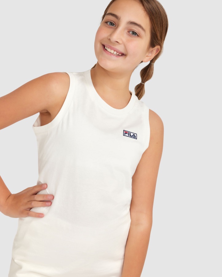 Kid's Parker Tank White Fila