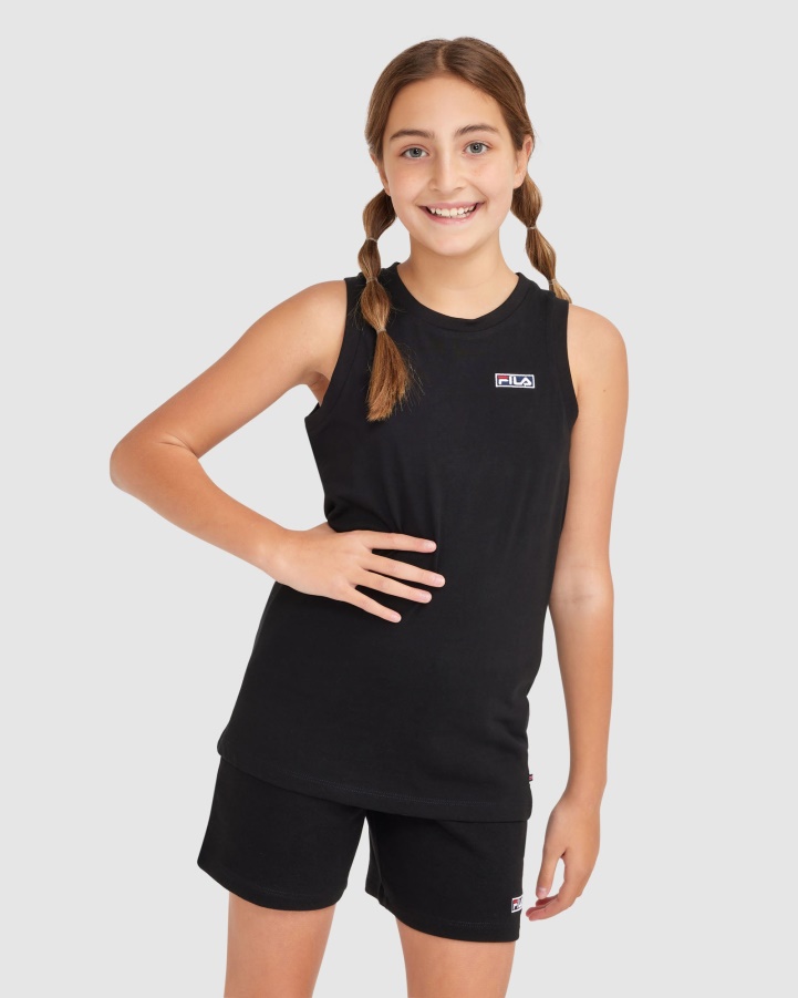 Black Fila Kid's Parker Tank