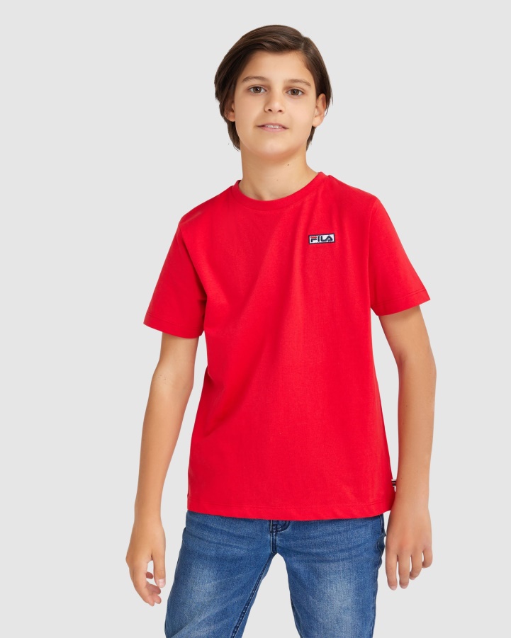 Red Fila Kid's Parker Tee