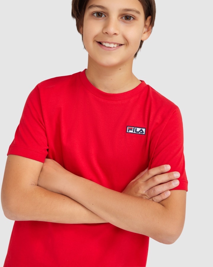Red Fila Kid's Parker Tee