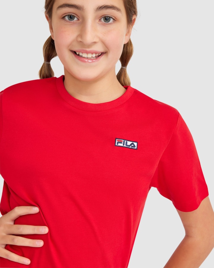 Red Fila Kid's Parker Tee