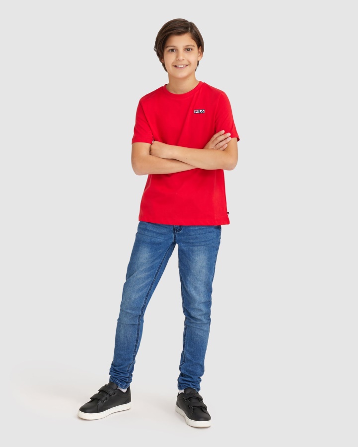 Red Fila Kid's Parker Tee