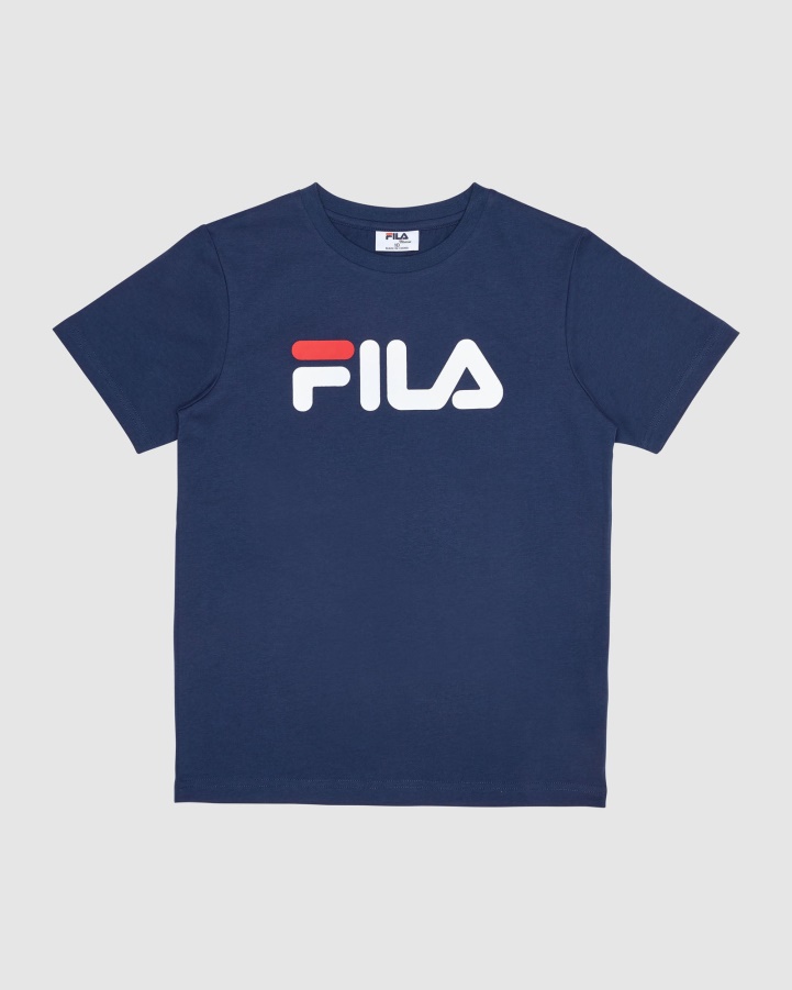 New Navy Fila Classic Kid's Tee
