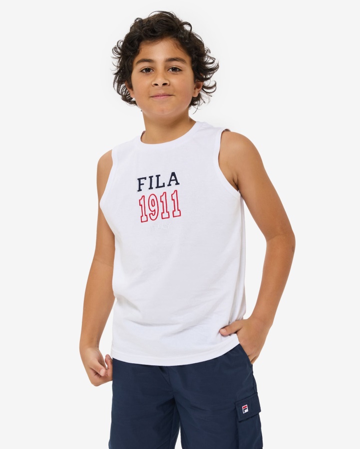 White Fila Zoki Tank