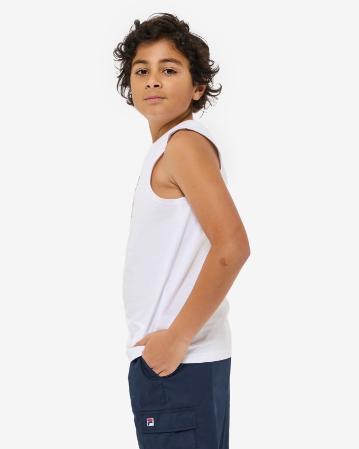 White Fila Zoki Tank