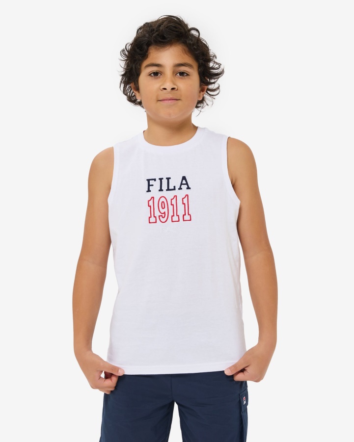 White Fila Zoki Tank