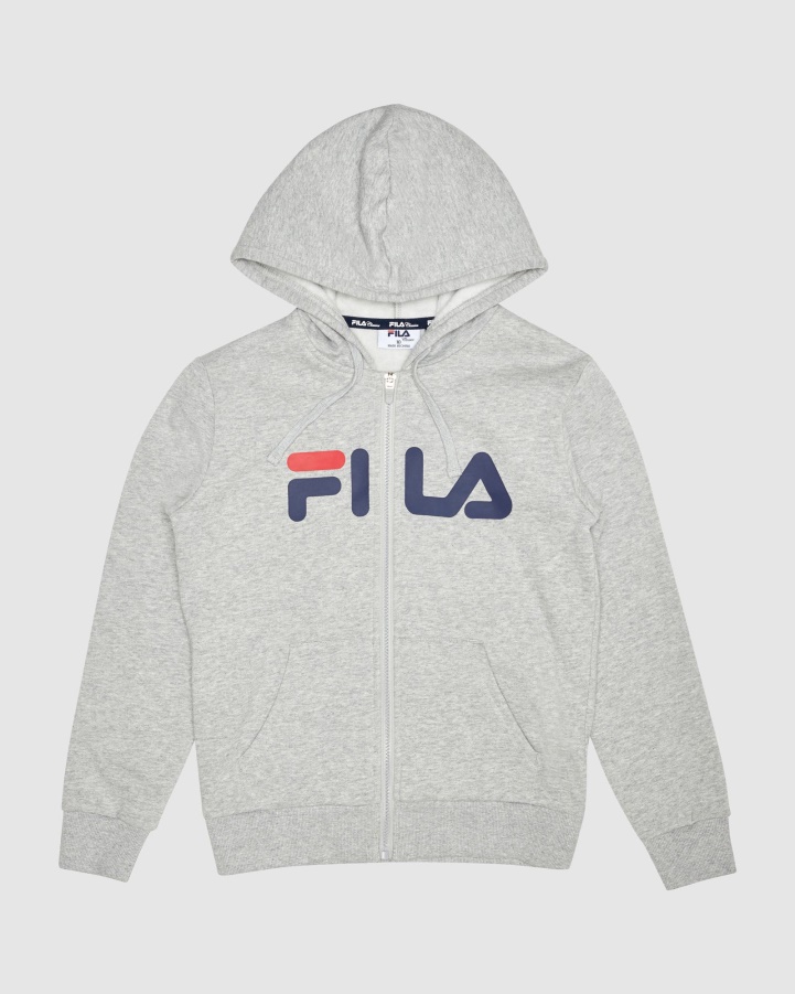 Fila Classic Kids Zip Hoody Silver Marle