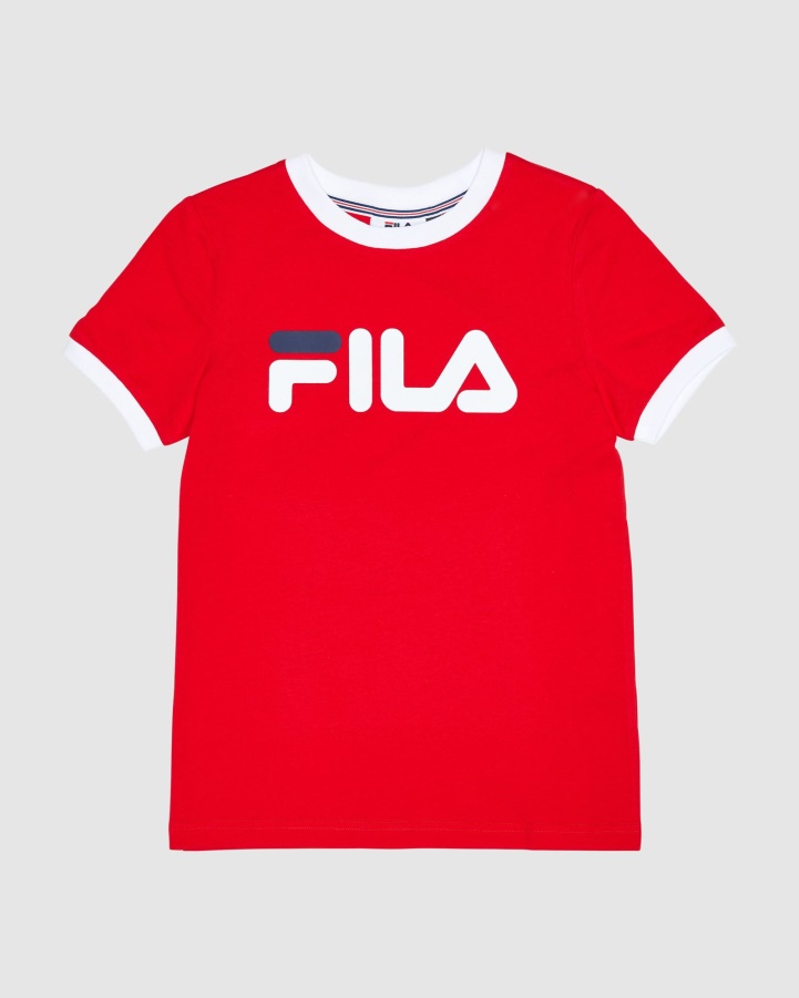 Classic Girl's Ringer Tee Red Fila