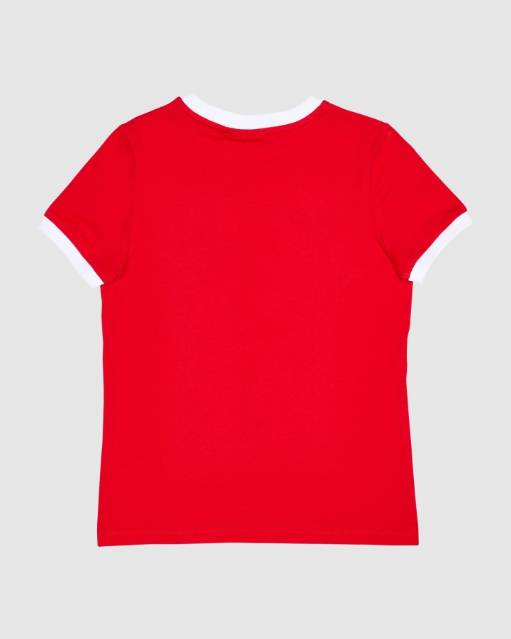 Classic Girl's Ringer Tee Red Fila