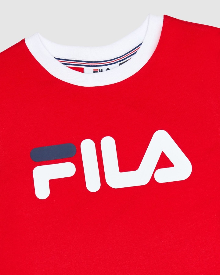 Classic Girl's Ringer Tee Red Fila