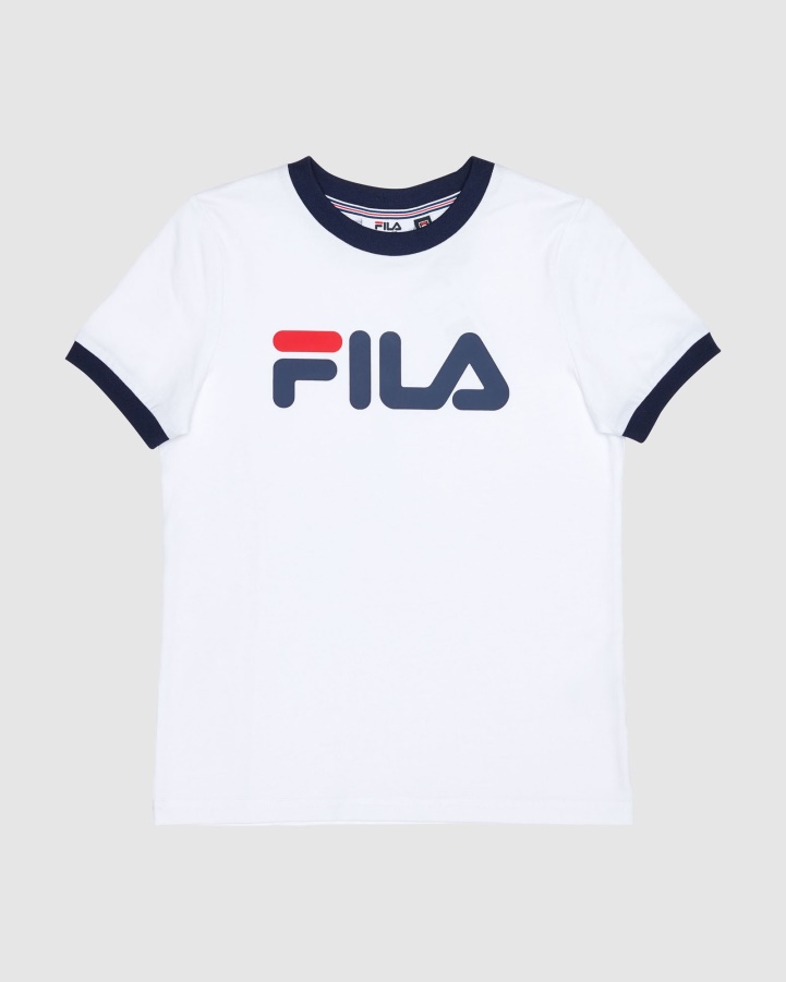White Classic Girl's Ringer Tee Fila