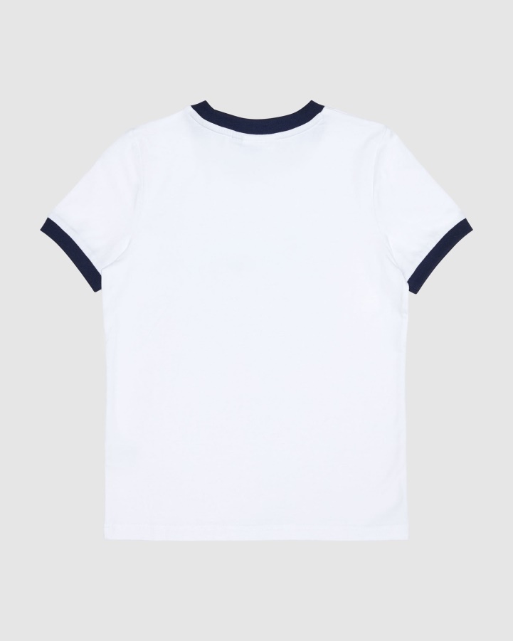 White Classic Girl's Ringer Tee Fila