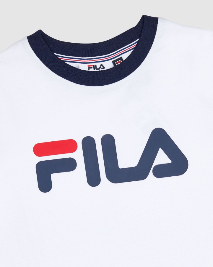 White Classic Girl's Ringer Tee Fila