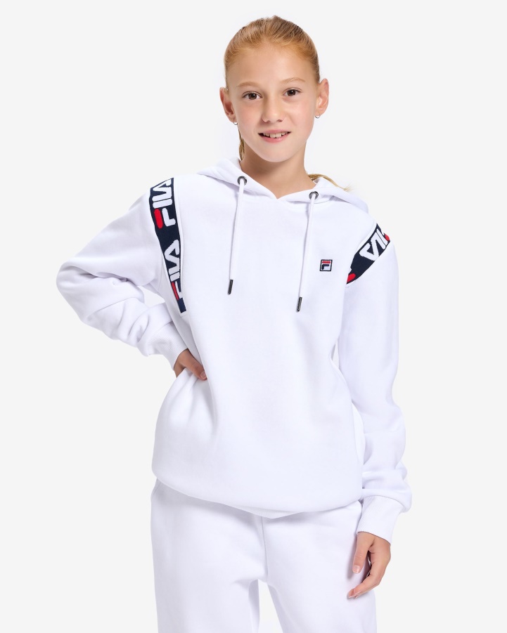 White Fila Kid's Badge 2.0 Hood