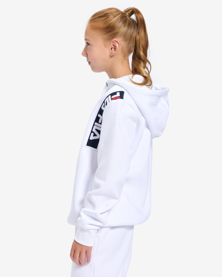 White Fila Kid's Badge 2.0 Hood