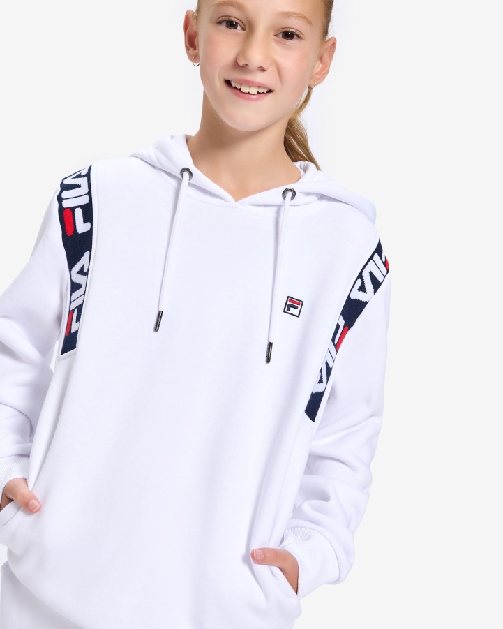 White Fila Kid's Badge 2.0 Hood
