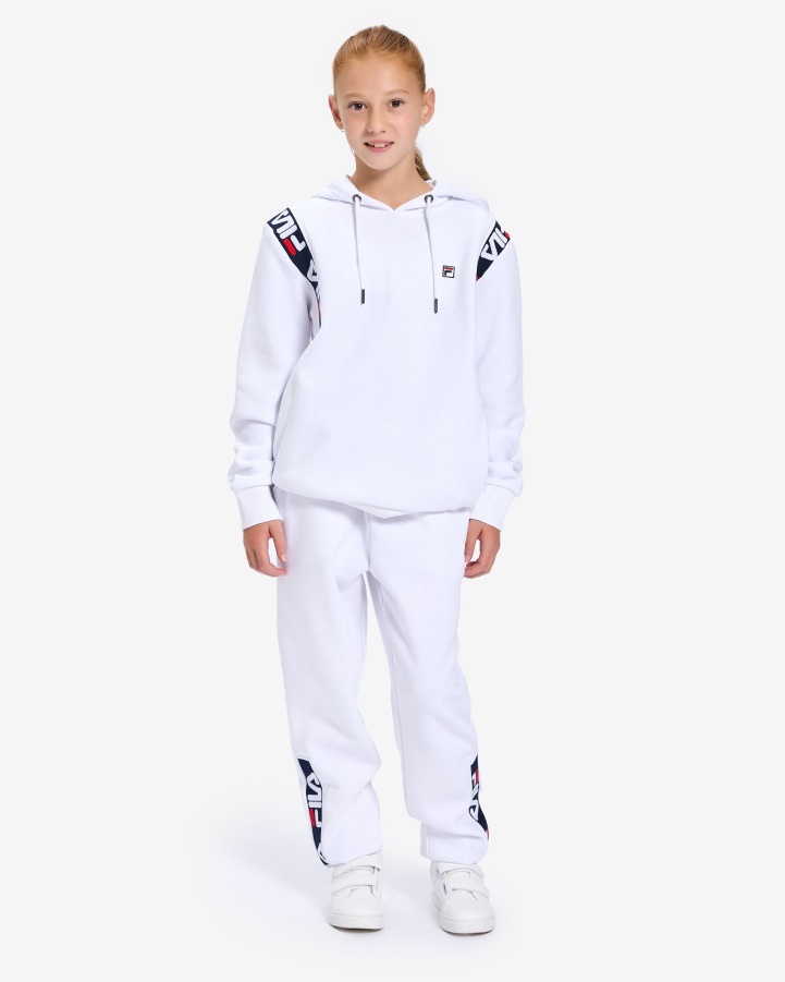 White Fila Kid's Badge 2.0 Hood