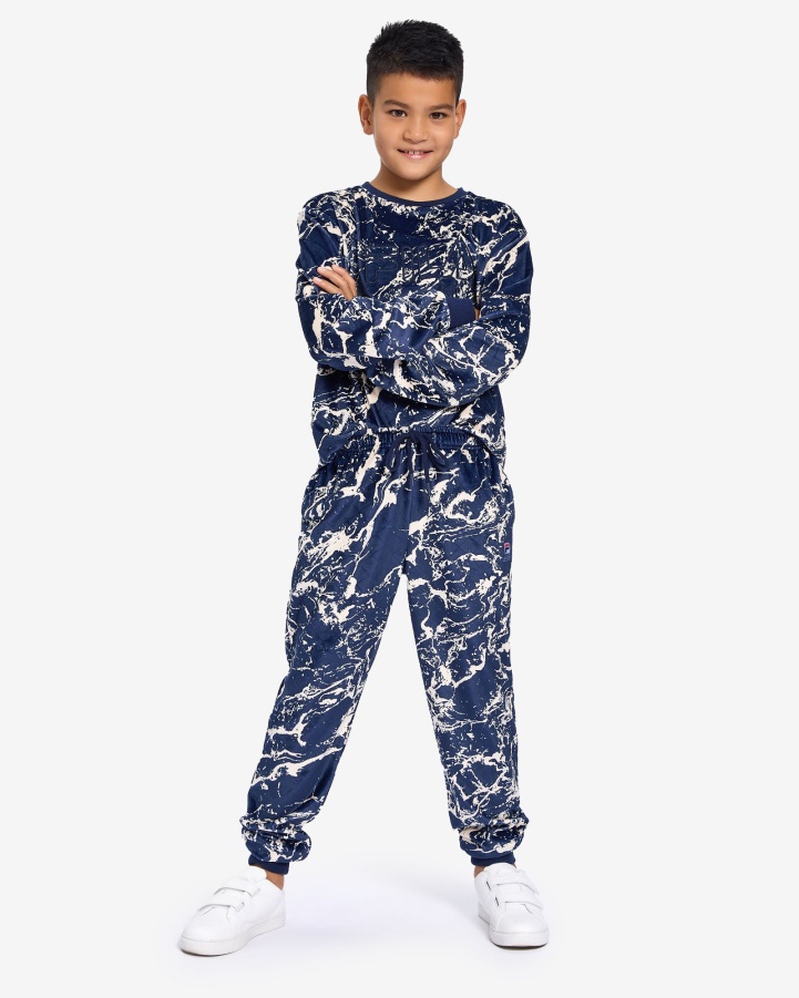 Fila Navy Marble Kid's Sloane Pant