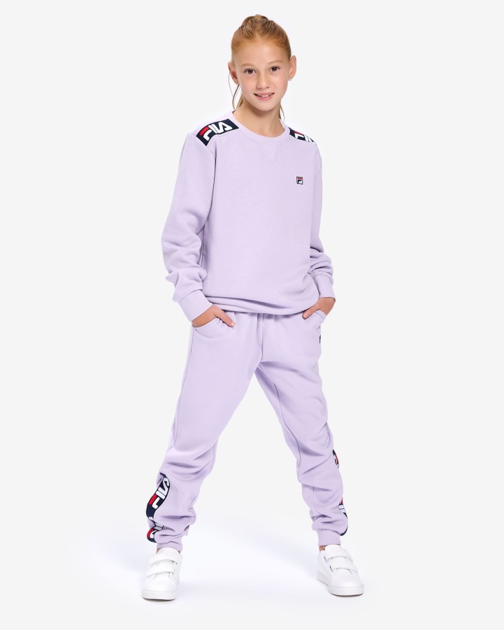 Pastel Lilac Fila Kid's Badge 2.0 Crew