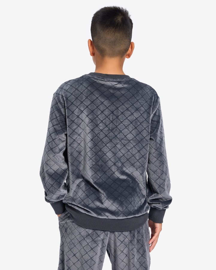 Kid's Sloane Crew Black Oyster Fila