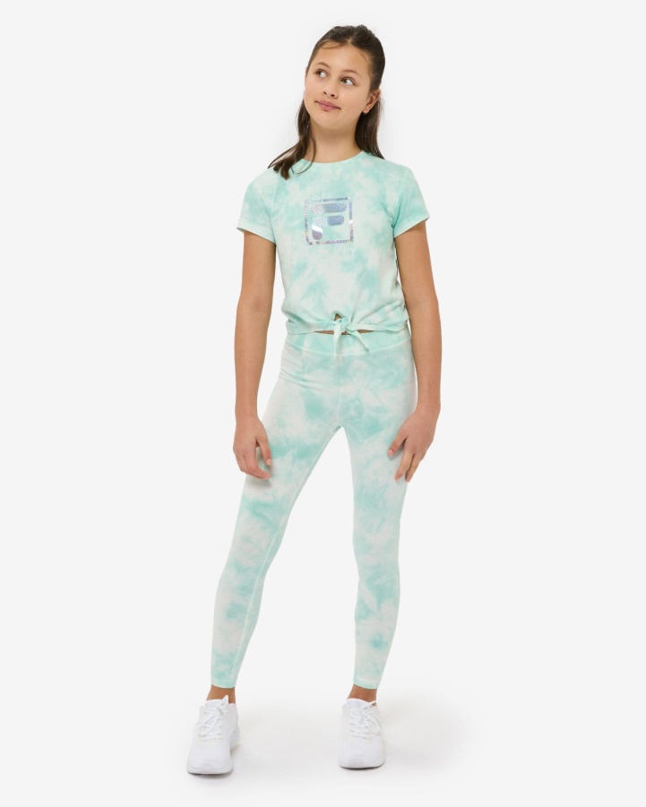Mint Tie Dye Fila Frankie Tights