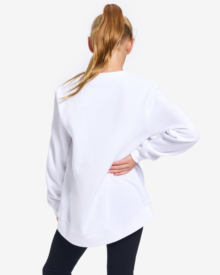 Fila White Natasha Girls Crew