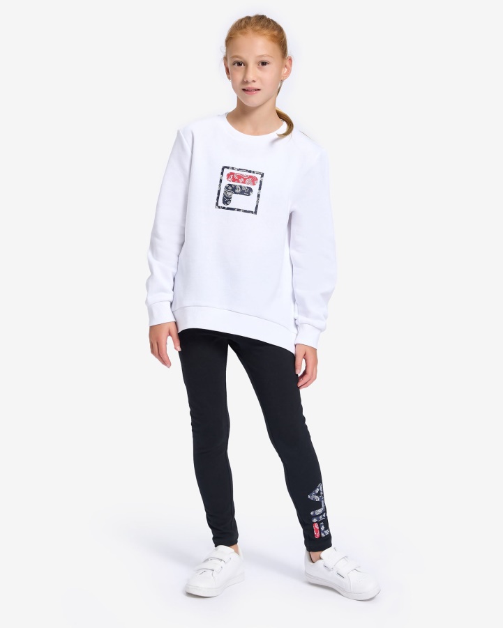 Fila White Natasha Girls Crew