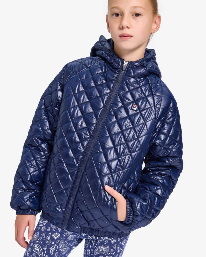 New Navy Girl's Natasha Puffa Fila