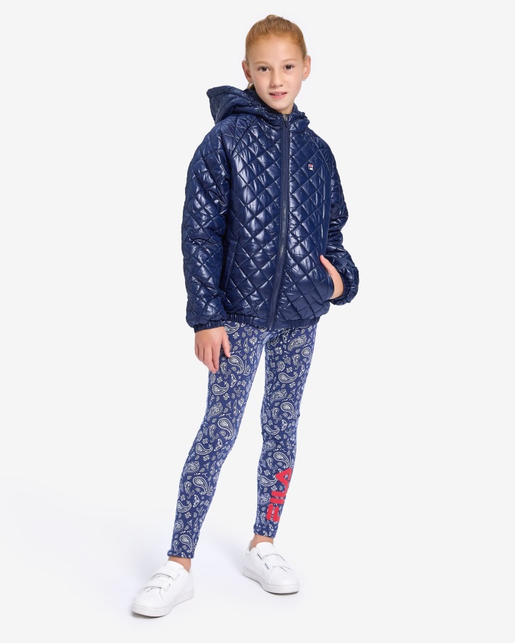 New Navy Girl's Natasha Puffa Fila