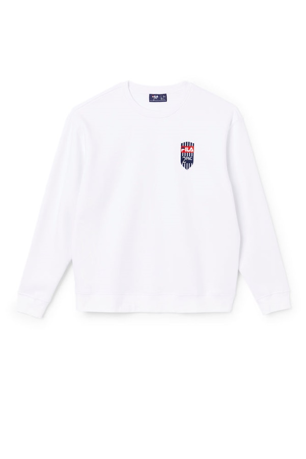 Tupac Fila Fleece Patch Crew Jumper