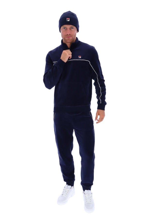 Fila Duke Velour 1/4 Zip With Piping