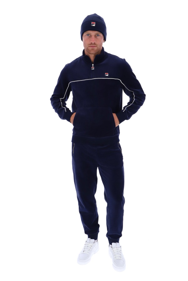 Fila Duke Velour 1/4 Zip With Piping