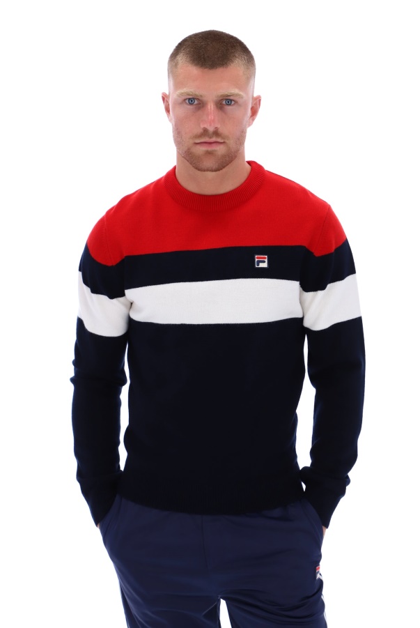 Abner Knitted Colour Blocked Crew Fila