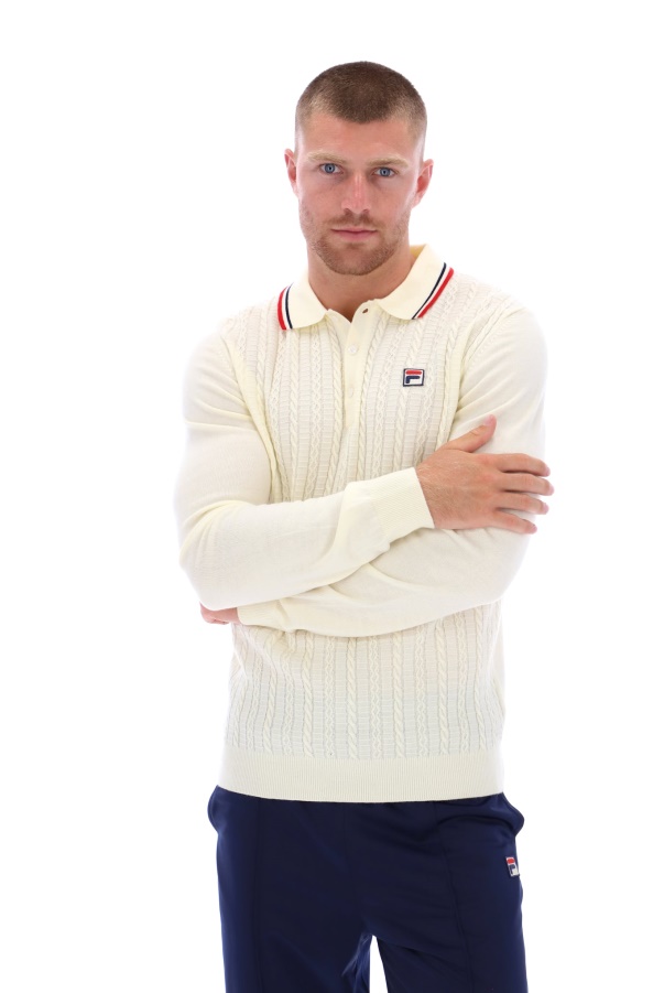 Platon Cable Knit Polo Fila