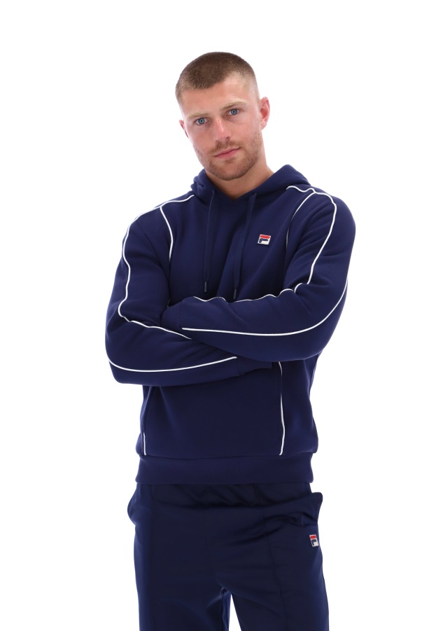 Steven Fleece Hoodie With Piping Fila