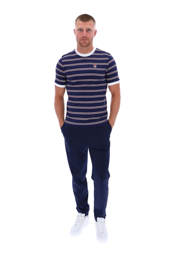 Santiago Ringer Tee With Heritage Stripe Fila